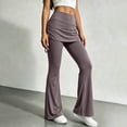 thumbnail image 3 of WAGUTH Women's Skirted Flare Leggings High Waist Ruched Skirt Overlay Bootcut Yoga Pants with Drawstring for Tennis Golf Gym, 3 of 6
