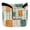 Orange Green on cream Squares, variant on Haosy Christmas Gnomes and Presents Golf Mallet Putter Cover Strong Magnetic Leather Golf Club Headcover Closure