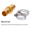 thumbnail image 6 of 2/4 Pcs Garden Hose Repair Mender Kit with 4/8 Pieces Stainless Clamp Fits 3/4"-5/8" Water Hose Repair Fitting, 6 of 8