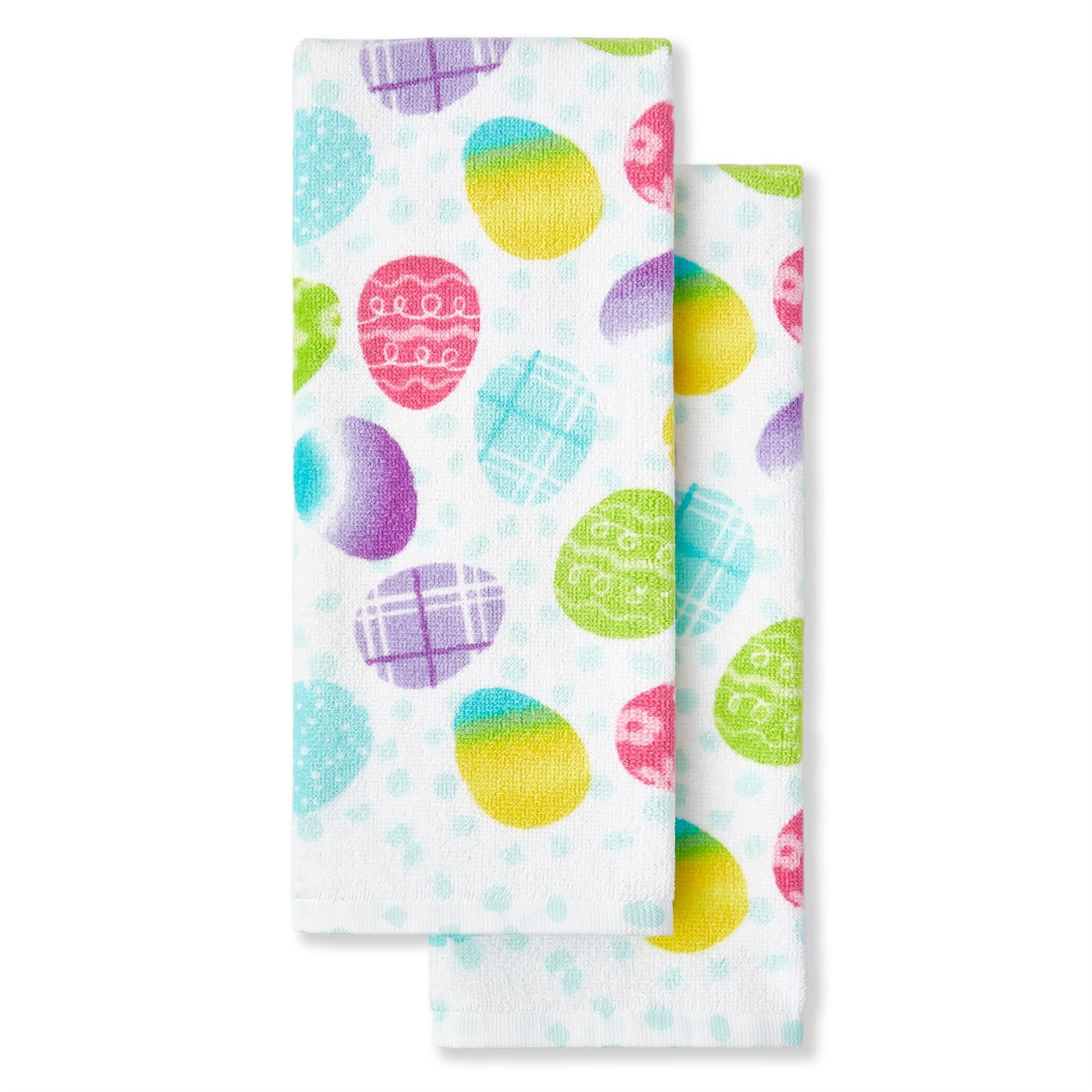 Way to Celebrate Easter Egg Toss Kitchen Towel, 2 Pack
