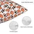 thumbnail image 3 of Pofeuu Sushi Roll Print Double-sided plush pillowcase Square Throw Pillow Covers Pillows Cover for Living Room Bedroom Sofa Couch Cushion Cover（No pillow core）-26"x26", 3 of 7