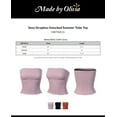 thumbnail image 2 of Made by Olivia Women's Sexy Strapless Smocked Summer Tube Top Mauve L, 2 of 3