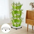thumbnail image 4 of Stackable Planter Tray Movable Base for Strawberry Pots Vertical Gardening Plant Container Hydroponic Sy Indoor Outdoor Garden Greenhouse Balcony Farming, 4 of 5