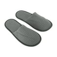 thumbnail image 2 of Unique Bargains 1 Pair Disposable Slippers Foldable Closed Toe Anti-slip Hotel Slippers Gray, 2 of 5