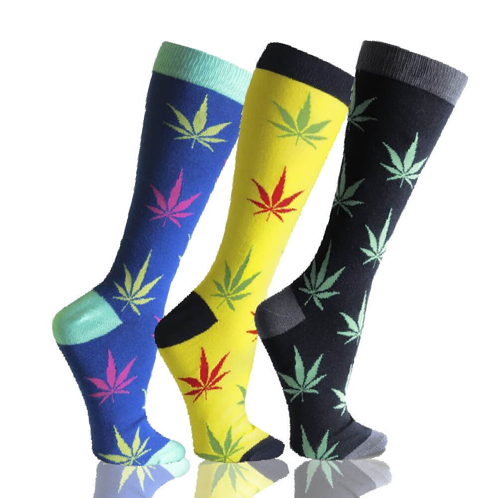 Mens Mixed Funny Colorful Novelty Crew Casual Patterned Socks 3 Pair