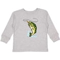 thumbnail image 3 of Inktastic Leaping Bass Fish Boys or Girls Long Sleeve Toddler T-Shirt, 3 of 5