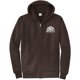 thumbnail image 1 of Sudadera con capucha Gravity Outdoor Co Zip-Up Chocolate Oscuro Logotipo blanco Medio, 1 of 2