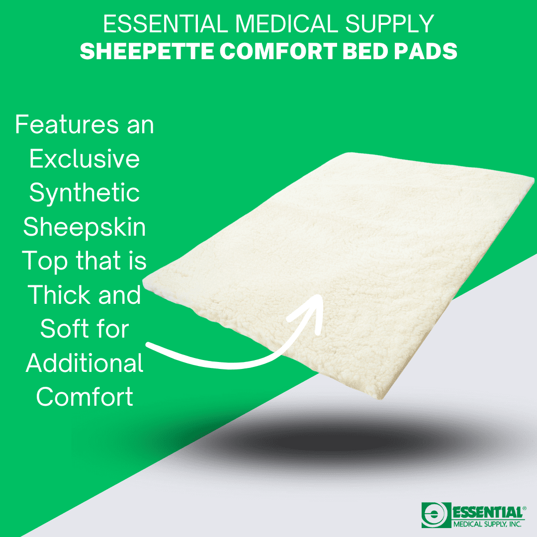Essential Medical Supply Sheepette Synthetic Sheepskin Bed Pad - 24" x 30"