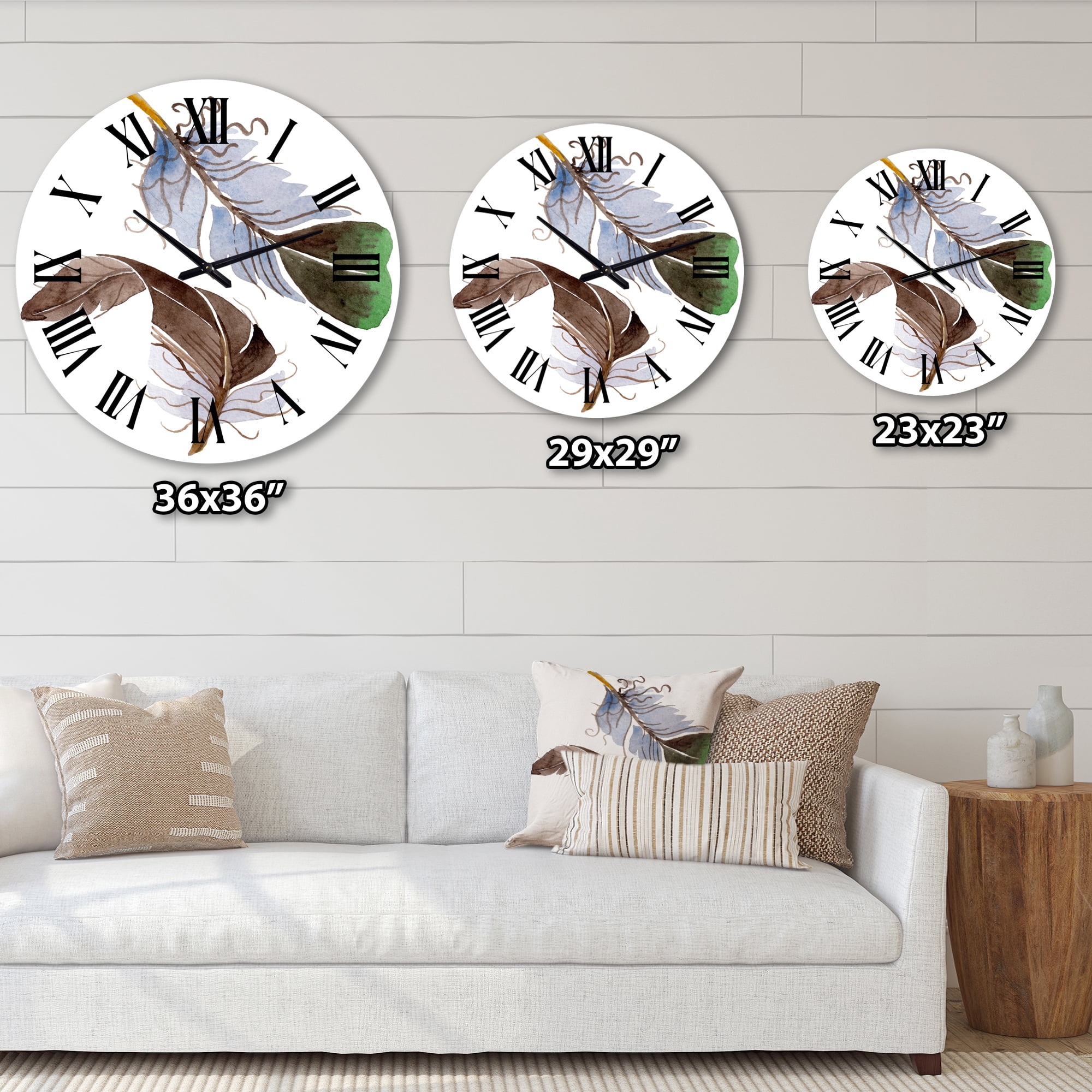 Designart 1 in Quartz Bohemian Wall Clock