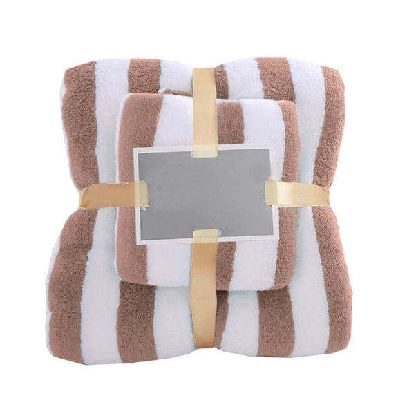High Density Coral Towel Set Soft Absorbent Bath Towel Two In One Spa Quality Durable