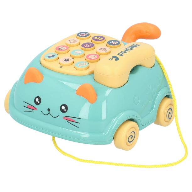 Khall Jouet de Téléphone Portable Bébé Cartoon Multifonctionnel Simulé  Téléphone Drag Fixe pour Enfants, Jouet de Téléphone de Dessin Animé, Jouet  de Téléphone pour Enfants 
