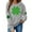 Gray, variant on St Patrick's Day Sweatshirt Women Shamrock Sequin Pullover Lucky Clover Hoodie Holiday Long Sleeve Tops Beige M