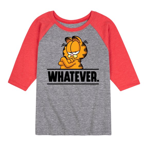 Garfield - Whatever - Toddler And Youth Raglan Graphic T-Shirt