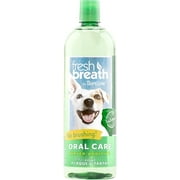 TropiClean Fresh Breath Plaque Remover Pet Water Additive 33.8 Ounce - 2 Pack