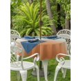 thumbnail image 3 of Outdoor Tablecloth with Umbrella Hole for Patio/Picnic/Party/Camping, Sage Green Orange Ombre Waterproof Table Cloth Round Cover Washable, Contemporary Abstract Gradient (Dia 54"), 3 of 8