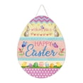 thumbnail image 2 of Señal de puerta de decoración de Pascua, señal de conejo de Pascua, señales de bienvenida de Pascua, colgador de puerta, placa colgante para Estilo C, 2 of 10