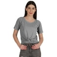 thumbnail image 1 of Inkmeso Summer Twist Front Knot Crop Top For Women With Short Sleeves Tee Shirts, 1 of 8