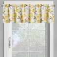 thumbnail image 4 of Ambesonne Kitchen Valance & Curtain, Tea Time Cups Flowers, 55"x30", Turquoise Yellow, 4 of 6