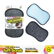 Original Tuff-Scrub Professional Microfiber Scrub N Wipe Cleaning Sponge Pads, Scouring & Wiping, Pack of 2 Large Size