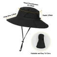 thumbnail image 2 of IC ICLOVER Waterproof Bucket Hat for Women and Men - UV Protection Beach Sun Hat Fishing Safari Boonie Packable Hat - Black, 2 of 8