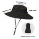 thumbnail image 2 of Sombrero de Cubo Impermeable Sun UPF 50+ para Hombre y Mujeres, Boonie con Ala Empacable con Protección UV de IC ICLOVER para Pesca, Senderismo, Gorra Al Aire Libre - Negro, 2 of 8