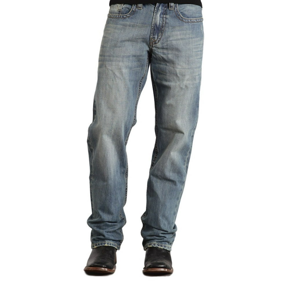 Stetson - Stetson Western Denim Jeans Mens Medium Wash 11-004-1520-0030 ...