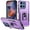 Purple, variant on For Motorola Moto G 5G 2025 Tough Hybrid With Ring Stand Case - Purple