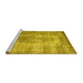 thumbnail image 2 of Ahgly Company Machine Washable Indoor Square Persian Yellow Bohemian Area Rugs, 3' Square, 2 of 4