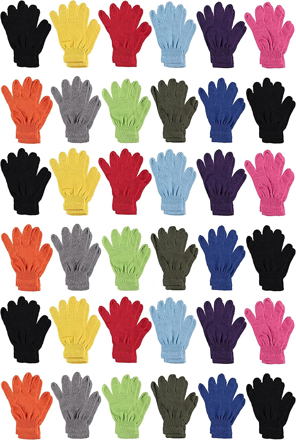 Yacht & Smith Kids Gloves & Mittens in Bulk, Winter Striped Children