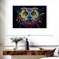 thumbnail image 3 of Elephant Stock Color Splashed Owl Wall Art - Horizontal Canvas Wall Art - Living Room Wall Decor - Animal Canvas - Brown And Gold Decor - 36" x 24", 3 of 8