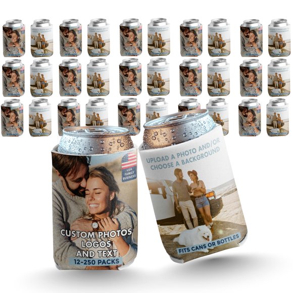 VictoryStore Custom Can Coolers, 16 oz, Multicolor, Polyester, Foam