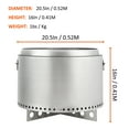 thumbnail image 2 of Fire Pit, 20.5 Inch Portable Outdoor Firepit, Stainless Metal Steel Wood Burning Fireplaces with Removable Ash Pan and Poker, for Outside Bonfire Backyard Patio Camping, 2 of 8