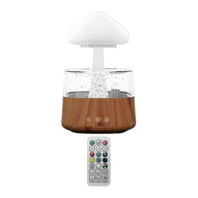 Rain Cloud Humidifier Water Drip Colors Night Light Mushroom Lamp Diffuser