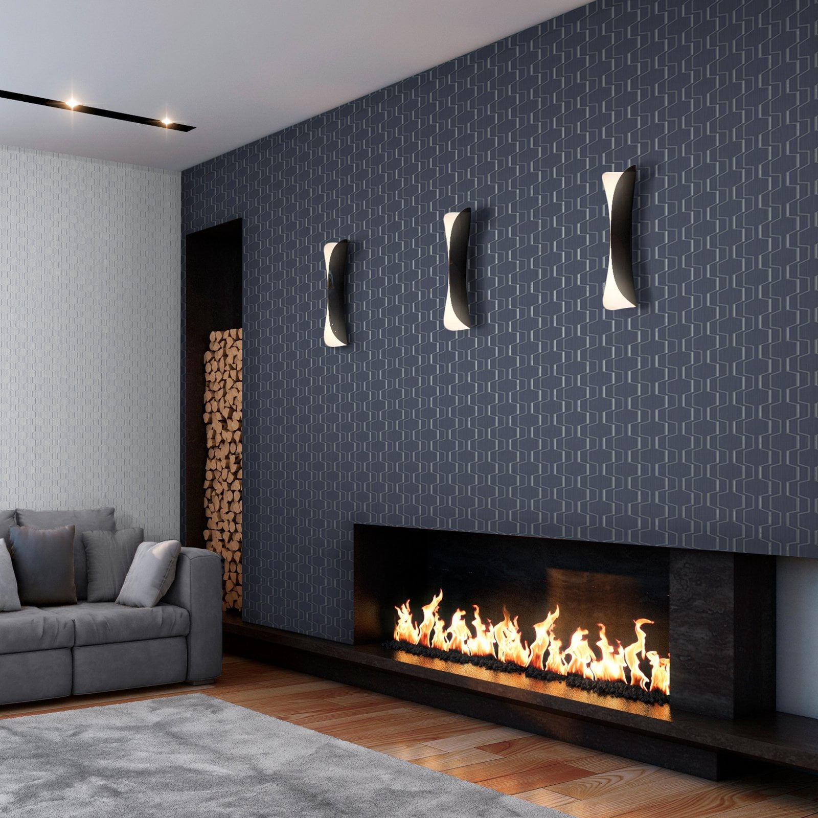 Decorline Harrison Beige Rectangular Geo Wallpaper