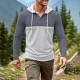 thumbnail image 2 of Maean Men's Hoodie Sweatshirt Button Drawstring Fashion Long Sleeve Lightweight Fall Sweatshirts Clothes, 2 of 7