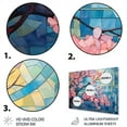 thumbnail image 3 of Designart "Collage Pink And Blue Blossoms Floral Montage" Floral Metal Wall Art, 3 of 5