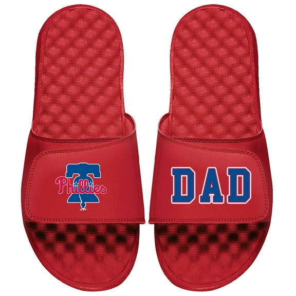 Men's ISlide Red Philadelphia Phillies Dad Slide Sandals