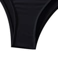 thumbnail image 7 of Honeeladyy Womens Strapless Bandeau Bikini Bathing Suit Solid Color High Cut Two Pieces Back Buckle Swimsuit Black L, 7 of 7