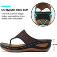 thumbnail image 5 of Atoshopce Womens Sandals Flip Flops for Women with Arch Support Cushion Summer Casual Rhinestone Massage Wedge Sandal, 5 of 8