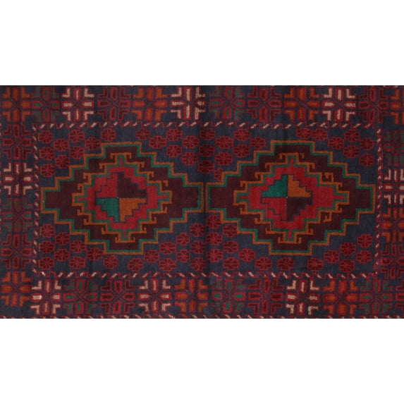 Ahgly Company Machine Washable Indoor Rectangle Traditional Burgundy Brown Area Rugs, 3' x 5'