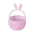 thumbnail image 1 of MKHSQHDG Today's Deals Easter with Handle Easter Rabbit Vine Weaving Picnic with Rabbit Ears Wicker Easter Egg Candy Suitable for Egg Party Easter, 1 of 7