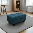 thumbnail image 6 of Flannel Living Room Storage Ottoman, 6 of 8