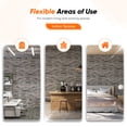 thumbnail image 2 of Izodekor 3D Brick Effect Wall Panels - Cladding, Stone Look, Styrofoam Facing for Living Room, 19x39 in, 3Pieces, Path Of Gray SL-1926, 2 of 11