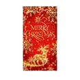 thumbnail image 2 of PEONAVET Couverture de Porte de Noël Rideau de Porte de Noël Motif Renne Rouge Flocon de Neige Grand Fond de Photographie Bannières de Porte d'Entrée Intérieur Extérieur Fournitures de Fête 6x3 Pieds, 2 of 6