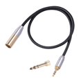 thumbnail image 4 of Jack estéreo Convertidor de línea de audio Adaptador de cable de micrófono, Cable de extensión de audio macho XLR de 3,5 mm Conector de audio para 65 mm + 35 mm, 4 of 8