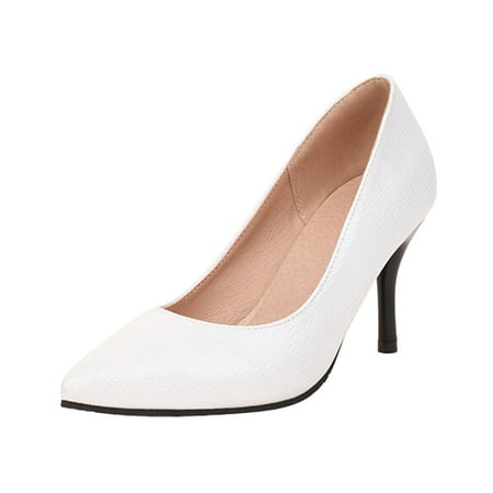 

Sngxgn Women s Pumps Shoes Pointed Toe Low Heels Stiletto Ankle Strap Closed Toe Wedding Party Dress SandalsHigh Heels White 8