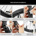 thumbnail image 3 of Kit de reparación de neumáticos para bicicleta, parche para cámara, inflador de neumáticos, pegamento portátil, 3 of 6
