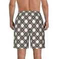 thumbnail image 3 of Kdxio Daisy Plaid Black Pattern Mens Casual Shorts - Drawstring Summer Beach Sports Shorts for Men, 3 of 9