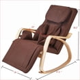 thumbnail image 4 of Recliners with Massage, Rocking & 5-Angle Adjustment | Walnut Brown | Cotton Fabric, 4 of 5