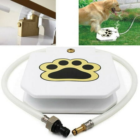 Datingday Outdoor Dog Pet Water Fountain Step On Brass Valve Clean Fresh Dispenser System